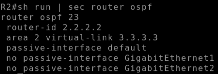 virtual link router config