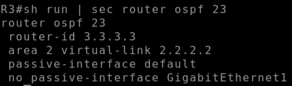 virtual link router config